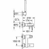 Immagine di MISCELATORE MONOCOMANDO ESTERNO VASCA CON DUPLEX EUROCUBE CROMO GROHE
