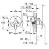 Immagine di MISCELATORE MONOCOMANDO DOCCIA INCASSO CON DEVIATORE EUROSMART NEW CROMO GROHE