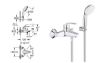 Immagine di MISCELATORE MONOCOMANDO ESTERNO VASCA CON DUPLEX EUROSMART NEW CROMO GROHE