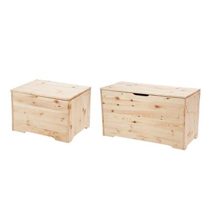 Immagine di CASSAPANCA IN PINO CON COPERCHIO 53x40 ALTA 35 CM