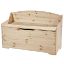 Immagine di CASSAPANCA IN PINO CON COPERCHIO E SCHIENALE 80x35 ALTA 53 CM