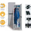 Immagine di ARMADIO SPORCO-PULITO IN PLASTICA 1 ANTA L 50 P 39 H 182 CM ART PLAST