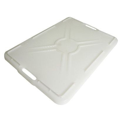 Immagine di COPERCHIO IN PLASTICA COLORE BIANCO (HDPE) PER CASSETTA ROSSA 63X44 ALTA 33 CM