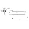 Immagine di BARRA SOSTEGNO RIBALTABILE 60 CM BIANCO LUCIDO THERMOMAT