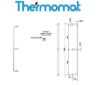 Immagine di CORRIMANO VERTICALE 160 CM BIANCO LUCIDO THERMOMAT
