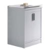 Immagine di LAVATOIO CON MOBILE 60x60 CM POLIPROPILENE BIANCO B.L. PLAST