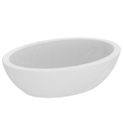 Immagine di LAVABO STRADA OVALE 60X42 CM INSTALLAZIONE APPOGGIO BIANCO LUCIDO IDEAL STANDARD