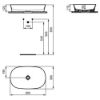 Immagine di LAVABO IPALYSS 60x38 CM INSTALLAZIONE APPOGGIO CERAMICA COLORE SALVIA IDEAL STANDARD