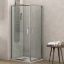 Immagine di BOX DOCCIA NEW FLORA ANGOLO SCORREVOLE 80x80 CM H 180 CRISTALLO TRASPARENTE SP. 5,5 MM CROMO KARAG