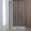 Immagine di PORTA SCORREVOLE EKINOX 117,5-120 CM ARGENTO SPAZZOLATO CRISTALLO TRASPARENTE KINEDO