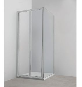 Immagine di FAST PORTA SOFFIETTO 77-81 CM CRISTALLO TRASPARENTE 6 MM CROMO REVERSIBILE KINEDO-SFA