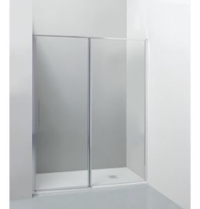 Immagine di GL6 PORTA BATTENTE 97,5-100,5 CM (NICCHIA) ARGENTO LUCIDO CRISTALLO TRASPARENTE KINEDO-SFA