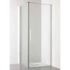 Immagine di BOX PORTA BATTENTE GL6 67,5-69 CM (PER ANGOLO) ARGENTO LUCIDO CRISTALLO TRASPARENTE KINEDO
