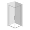 Immagine di BOX PORTA BATTENTE GL6 67,5-69 CM (PER ANGOLO) ARGENTO LUCIDO CRISTALLO TRASPARENTE KINEDO