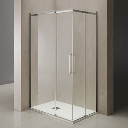 Immagine di GAIA SCORREVOLE DX 68-70 CM (LATO ANGOLO) H.200 TCROMO TRASPARENTE TDA