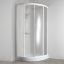 Immagine di BOX DOCCIA ELBA 90 SEMICIRCOLARE SCORREVOLE 87-90 CM CRISTALLO CINCILLA' BIANCO