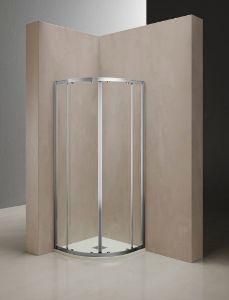 Immagine di BOX DOCCIA DINO SEMICIRCOLARE SCORREVOLE 87-90 CM CROMO TBRILL CRISTALLO TRASPARENTE