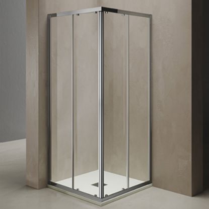 Immagine di DINO ANGOLO SCORREVOLE 117-120 CM (LATO ANGOLO) CROMO TBRILL CRISTALLO TRASPARENTE TDA