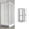Immagine di BOX DOCCIA VULCANO ANGOLO SCORREVOLE 70x90 CM ACRILICO SATINATO BIANCO
