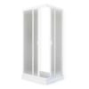 Immagine di BOX DOCCIA ANTIBES ANGOLO SCORREVOLE 78-90 CM BIANCO ACRILICO MODELLO GOCCIA