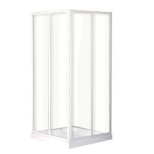 Immagine di BOX DOCCIA ANTIBES ANGOLO SCORREVOLE 70X90 CM BIANCO ACRILICO GOCCIA B.L. PLAST