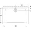 Immagine di PIATTO DOCCIA 60 RETTANGOLARE 120x80 H 6 CM BIANCO GEBERIT