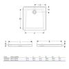 Immagine di PIATTO DOCCIA 60 QUADRATO 80x80 H 6 CM BIANCO GEBERIT