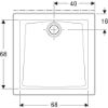 Immagine di PIATTO DOCCIA 60 QUADRATO 80x80 H 6 CM BIANCO GEBERIT