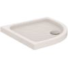 Immagine di PIATTO DOCCIA EUROVIT SHOWER SEMICIRCOLARE 80 H7 CM PILETTA DIAMETRO 90 MM BIANCO IDEAL STANDARD