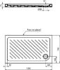 Immagine di PIATTO DOCCIA EUROVIT SHOWER 120x70 H 7 CM PILETTA DIAMETRO 90 MM BIANCO IDEAL STANDARD