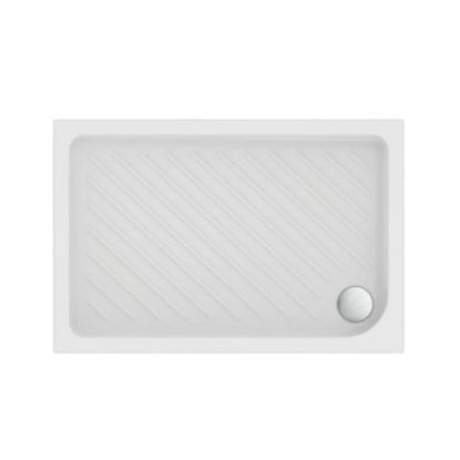 Immagine di PIATTO DOCCIA EUROVIT SHOWER 100X80 H7 CM PILETTA DIAMETRO 90 MM BIANCO IDEAL STANDARD