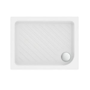 Immagine di PIATTO DOCCIA EUROVIT SHOWER 90X70 H7 CM PILETTA DIAMETRO 90 MM BIANCO IDEAL STANDARD