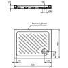 Immagine di PIATTO DOCCIA EUROVIT SHOWER 90x70 H 7 CM PILETTA DIAMETRO 90 MM BIANCO IDEAL STANDARD