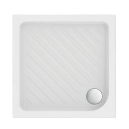 Immagine di PIATTO DOCCIA EUROVIT SHOWER 90X90 H7 CM PILETTA DIAMETRO 90 MM BIANCO IDEAL STANDARD