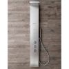 Immagine di COLONNA DOCCIA EASY SHOWER PLUS IDROMASSAGGIO RUBINETTERIA MECCANICA ACCIAIO SATINATO KINEDO
