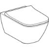 Immagine di VASO SMYLE SOSPESO RIMFREE CON SEDILE AMMORTIZZATO CERAMICA BIANCA GEBERIT