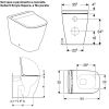 Immagine di VASO SMYLE FILO PARETE RIMFREE CON SEDILE AMMORTIZZATO CERAMICA BIANCA GEBERIT