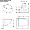 Immagine di VASO ICON SQUARE SOSPESO RIMFREE CON SEDILE AMMORTIZZATO CERAMICA BIANCA GEBERIT