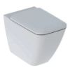Immagine di VASO ICON SQUARE FILO PARETE RIMFREE CON SEDILE AMMORTIZZATO CERAMICA BIANCA GEBERIT