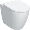 Immagine di VASO ICON 2022 SET FILO PARETE A PAVIMENTO RIMFREE CON SEDILE AMMORTIZZATO SGANCIO RAPIDO CERAMICA BIANCA GEBERIT