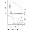 Immagine di VASO ICON 2022 SET FILO PARETE A PAVIMENTO RIMFREE CON SEDILE AMMORTIZZATO SGANCIO RAPIDO CERAMICA BIANCA GEBERIT