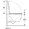 Immagine di VASO ICON 2022 SET SOSPESO RIMFREE CON SEDILE AMMORTIZZATO SGANCIO RAPIDO CERAMICA BIANCA OPACA GEBERIT
