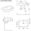 Immagine di LAVABO FANTASIA 65x47 CM INSTALLAZIONE SOSPESA O SU COLONNA MONOFORO CERAMICA BIANCA GEBERIT