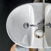 Immagine di LAVABO SELNOVA 45x37 CM INSTALLAZIONE SOSPESA O SU COLONNA MONOFORO CERAMICA BIANCA GEBERIT
