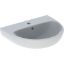 Immagine di LAVABO SELNOVA 55x44 CM INSTALLAZIONE SOSPESA O SU COLONNA MONOFORO CERAMICA BIANCA GEBERIT