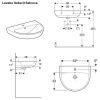 Immagine di LAVABO SELNOVA 60x48 CM INSTALLAZIONE SOSPESA O SU COLONNA MONOFORO CERAMICA BIANCA GEBERIT