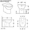 Immagine di VASO SELNOVA FILO PARETE CERAMICA BIANCA GEBERIT (SENZA SEDILE)