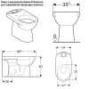 Immagine di VASO SELNOVA DUO MONOBLOCCO SCARICO PAVIMENTO CERAMICA BIANCA GEBERIT (SENZA SEDILE)