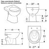 Immagine di VASO SELNOVA A TERRA DISTANZIATO SCARICO PARETE CERAMICA BIANCA GEBERIT (SENZA SEDILE)
