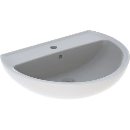Immagine di LAVABO COLIBRI 65X49 CM INSTALLAZIONE SOSPESA O SU COLONNA MONOFORO BIANCO LUCIDO GEBERIT